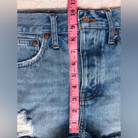 Madewell 100% Cotton Distressed Relaxed Denim Short in Homecrest Wash - 27 - Picture 7 of 12